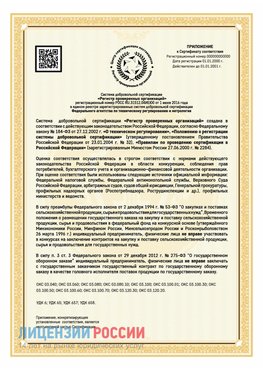 Приложение к сертификату для ИП Полевской Сертификат СТО 03.080.02033720.1-2020